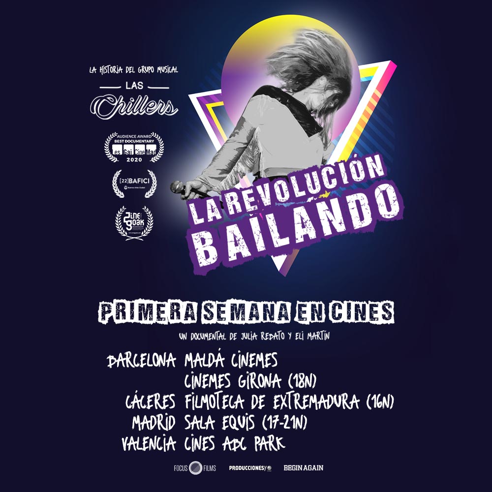 Begin Again Films (@beginagainfilms) on Twitter photo Lunes de activismo y verbena: LA REVOLUCIÓN BAILANDO
Un documental de <a href="/JuliaRebato/">Julia Rebato</a> y Eli Martín sobre <a href="/LasChillers/">Las Chillers</a> que te espera en estas ciudades.
¡Vente!
#LaRevoluciónBailando #Documental Lunes de activismo y verbena: LA REVOLUCIÓN BAILANDO
Un documental de <a href="/JuliaRebato/">Julia Rebato</a> y Eli Martín sobre <a href="/LasChillers/">Las Chillers</a> que te espera en estas ciudades.
¡Vente!
#LaRevoluciónBailando #Documental