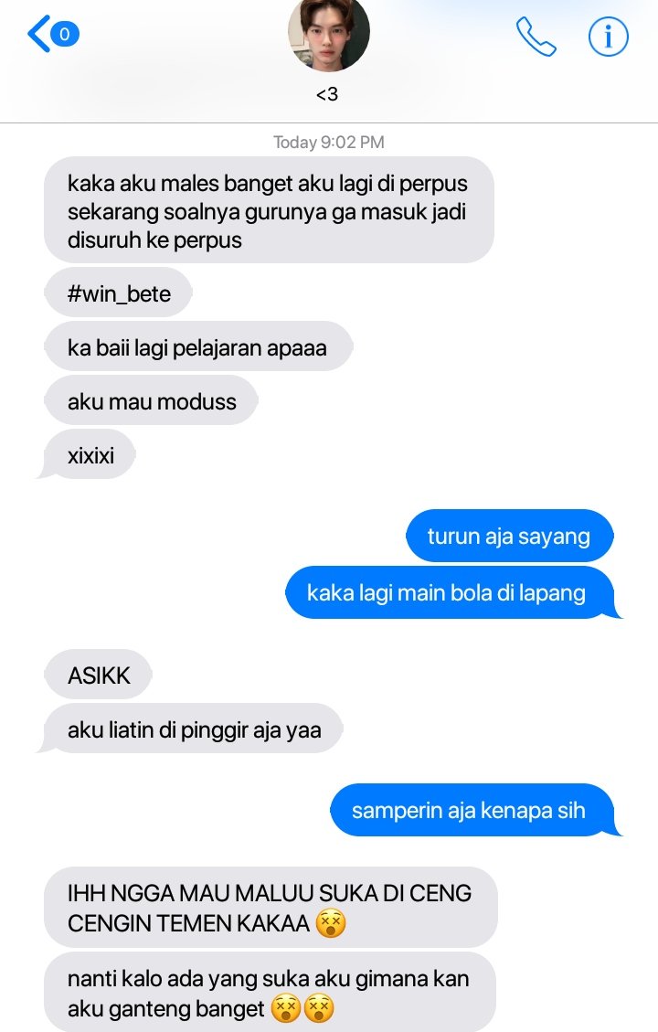 basobihun's tweet photo. BrightWin AU "Pacar ade kelas"
────────────

" KA BAI AKU TAKUT DI TAKSIR TEMEN TEMEN KAKAA SOALNYA PACAR KAKA INI ADE KELAS PALING GANTENG  😵 " 

────────────
© basobihun https://t.co/C2nFqCeZsv