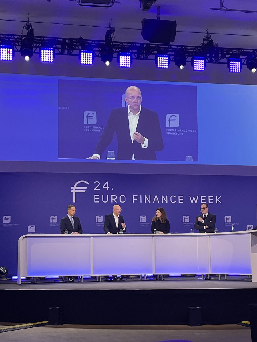 dzbank's tweet photo. #ESG wird ,license to operate’ sein, sagt #dzbank Co-#CEO Cornelius Riese: „Das ist die Zukunft. Es stellt sich nicht die Frage, ob man damit Geld verdienen wird, sondern eher mit was sonst.“ @eurofinanceweek #efweek21 https://t.co/wch1bv5TpR