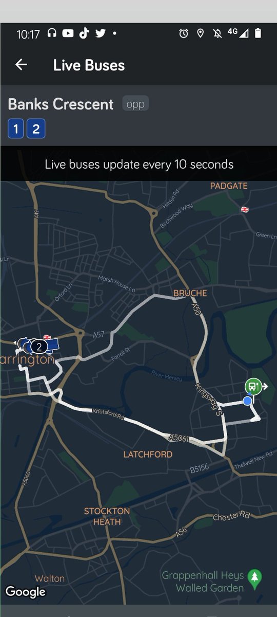 scunnerlad's tweet photo. @WarringtonBuses how can a bus appear at a stop on Reynolds at within 5 mins without passing the 5 of us waiting on Richmond avenue... What sort of show you running exactly magic one  ? https://t.co/IcEERG5dF7