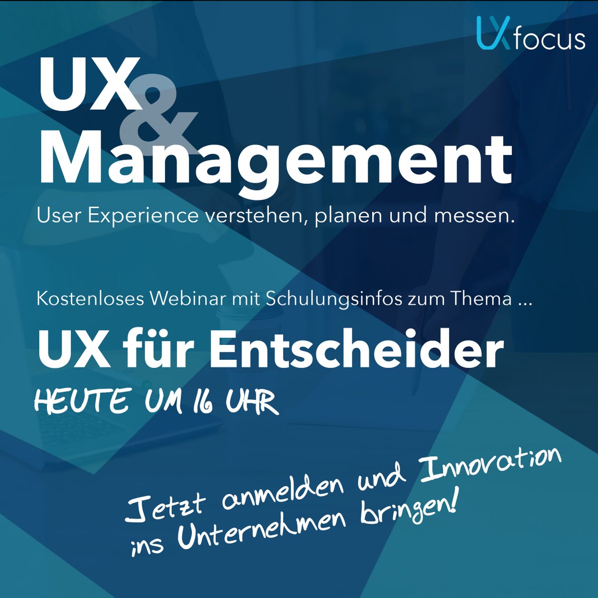 uxfocus_at's tweet photo. Für Kurzentschlossene: Unser kostenloses Webinar heute um 16 Uhr #userexperience #uxdesign #uxmanagement
Anmeldung:
https://t.co/cZ2dFQjkwq https://t.co/diUq1NYIuv