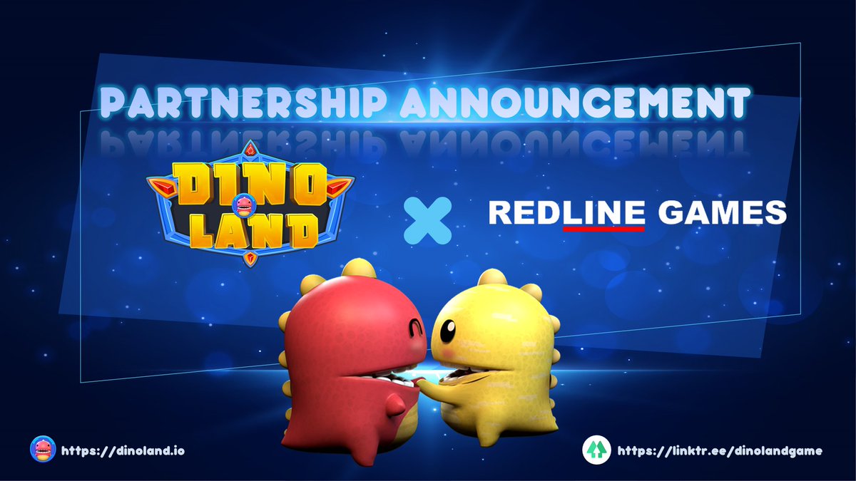 Dinolandgame's tweet photo. Welcome Redline games to become our technology partner.

@itsredlinegames is one of India's leading mobile game studios with 80+ games and amassed 100M+ downloads! 

We hope this partnership can bring more fantastic experiences for players in DinoLand!

#DNL #metaverse #BSC #P2E https://t.co/QqE1MnvOud