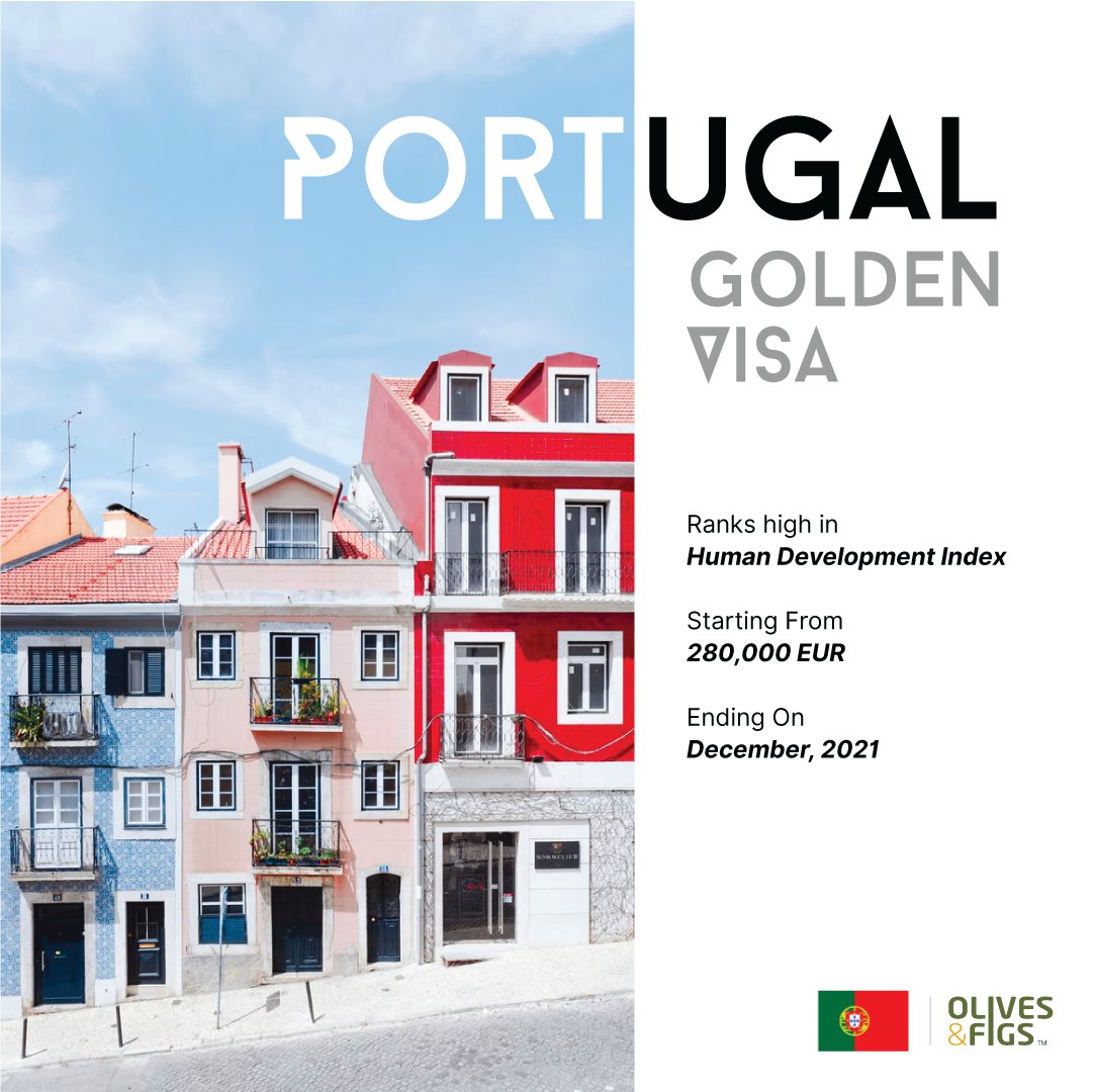 One of the affordable places in the world to live in, Portugal has run its Golden Visa Program since 2012. The country has a rich history and ranks high in the Human Development Index Ranking.

Stay in the loop for more info.
🌍 olivesnfigs.com/portugal.php
📧 info@olivesnfigs.com
