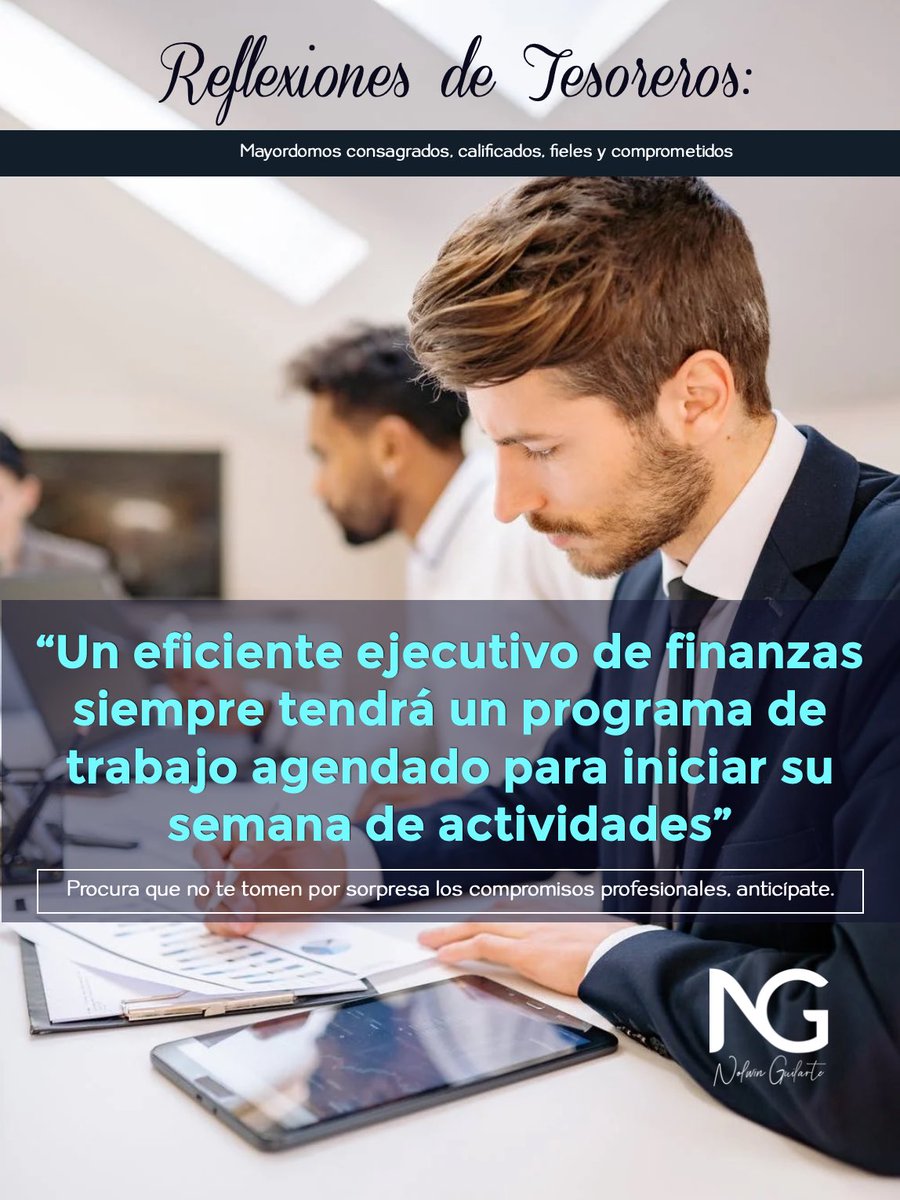 “Porque yo sé muy bien los planes que tengo para ustedes —afirma el Señor—, planes de bienestar y no de calamidad, a fin de darles un futuro y una esperanza.” Jeremías 29:11

Planifícate, programa y agenda tuș actividades; luego pídele a Dios que los apruebe según su voluntad.