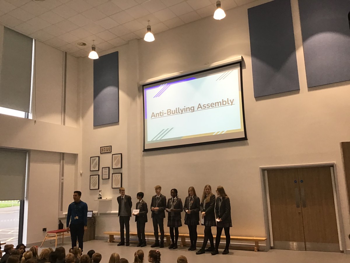 LCHLeadership21's tweet photo. A huge thank you to @CheadleHulmePri for welcoming our year 10 students for Anti-Bullying week. It was a pleasure to see all of their hard work go into a fantastic assembly for the younger students. The sing and sign surprise was fantastic! #bekind #antibullying #leadership https://t.co/qNoJ5NFtlO