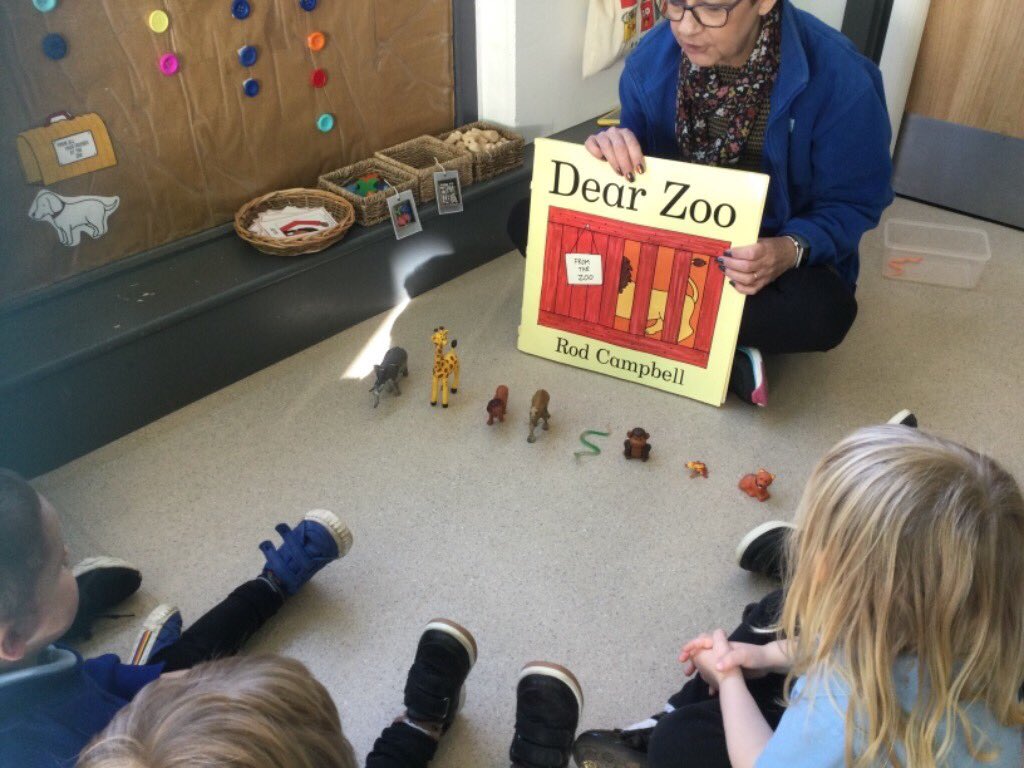WoldAcademy's tweet photo. The Bumblebees have had a busy two weeks reading the story of Dear Zoo. They have listened and joined in with the story, looked at the animals and their babies and counted the animals from the story. @EYFSDRET1 @BeehiveWold @DRETnews @DearZooLive #2yearolds #learningthroughbooks https://t.co/nikWd2iIHU