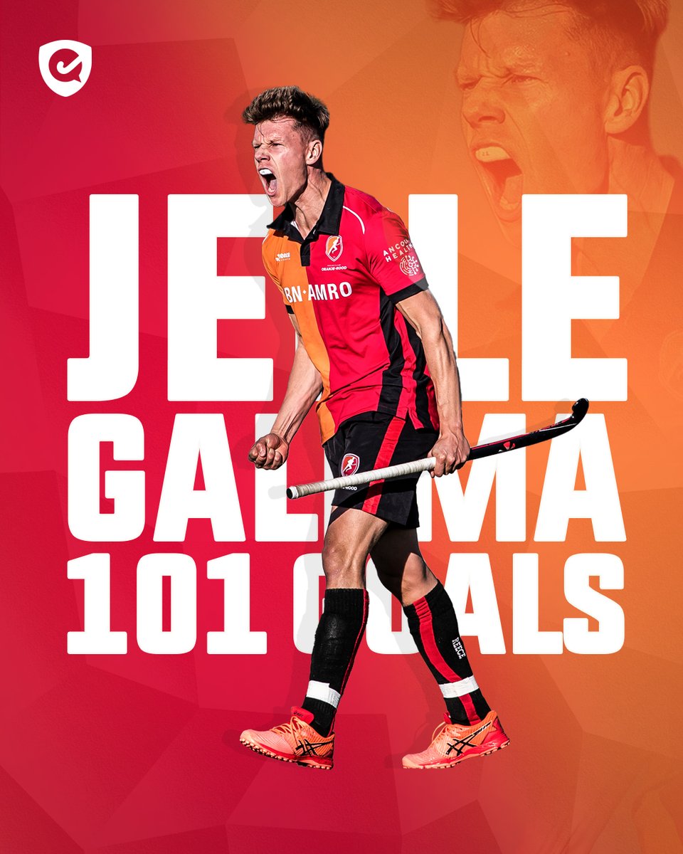 .<a href="/jelleGalema/">Jelle Galema</a> bereikte gisteren een fraaie mijlpaal in zijn loopbaan. Hij maakte tegen Den Bosch het 100ste en 101ste doelpunt voor club en land.

45 goals 👉 Oranje Zwart
25 goals 👉 Den Bosch
23 goals 👉 Oranje-Rood
08 goals 👉 Nederlands elftal