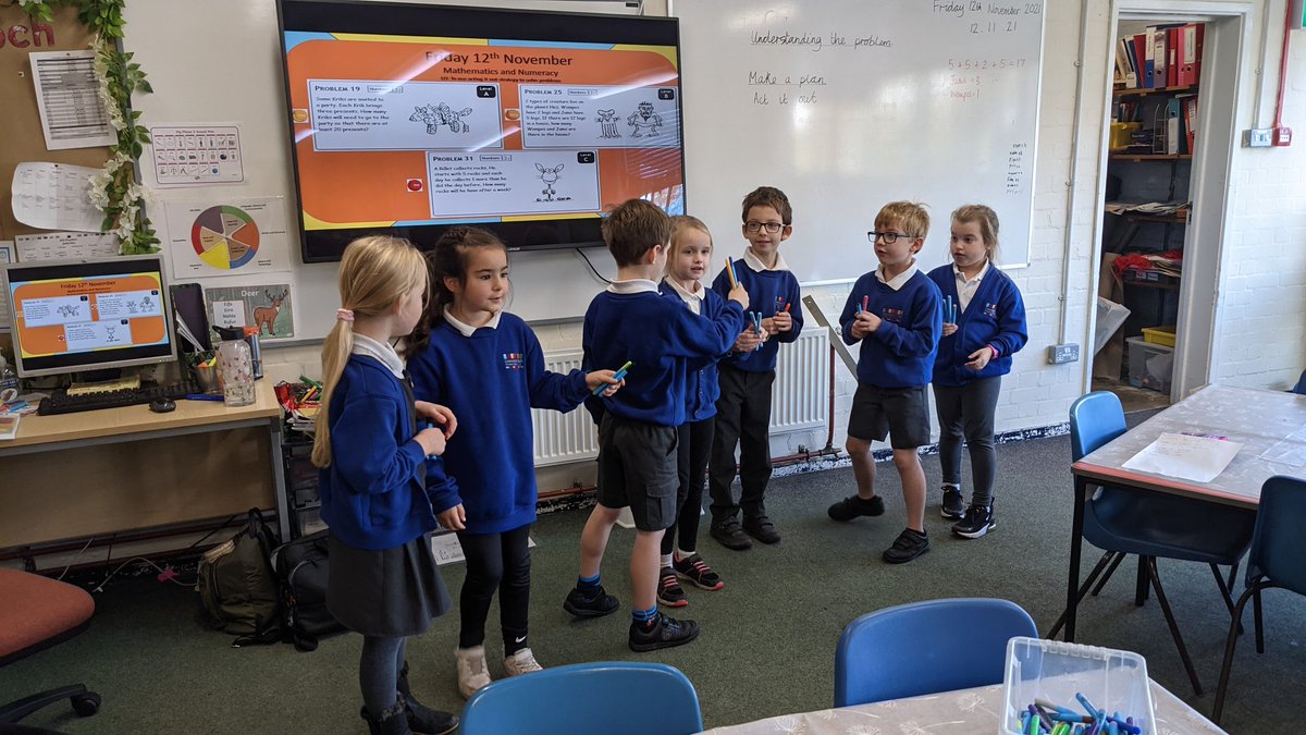 Learning the 'acting it out' strategy to solve problems #mathsandnumeracy #badgermaths #problemsolving