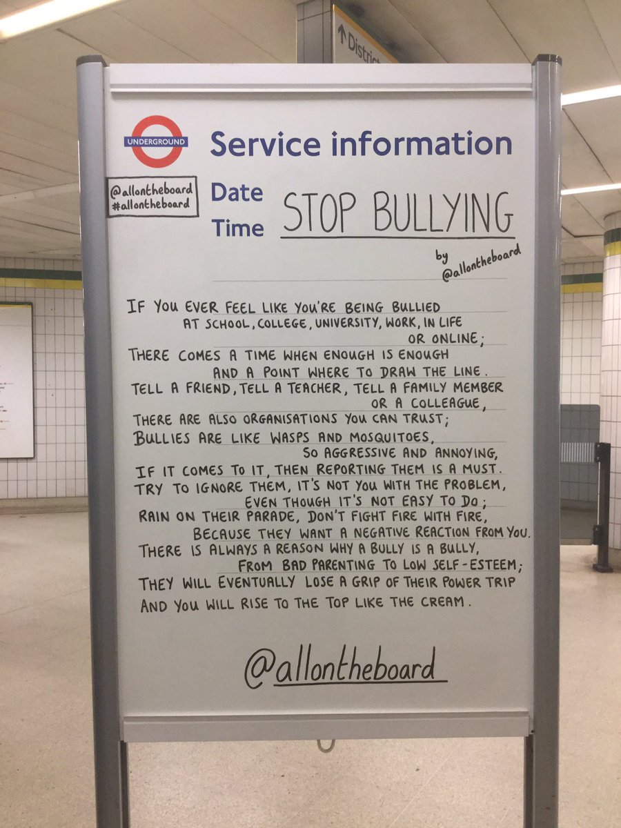 allontheboard's tweet photo. This week is Anti-Bullying Week. 
If you feel like you are being bullied please know that it’s not your fault and that you are not alone.
There are people and organisations you can talk to. 
@allontheboard 

#AntiBullyingWeek #OddSocksDay #OneKindWord #allontheboard https://t.co/MfneZLGLyh