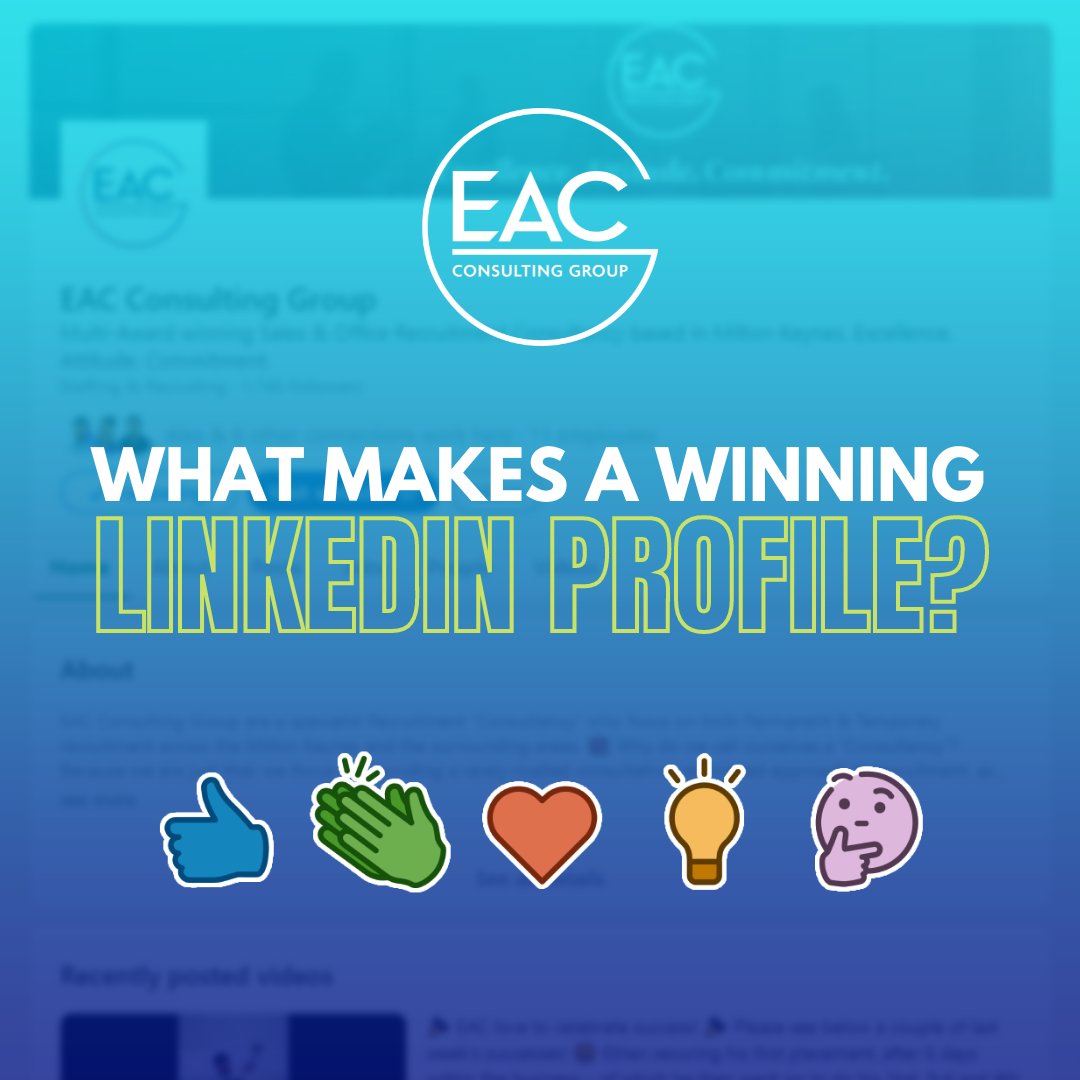 eac_group's tweet photo. Having a LinkedIn profile is a great way to network with fellow people in your industry. It is also a great way to find new job roles!

If your profile is being seen by people who could potentially employ you, you want to be seen in the best way possible.

So here's some tips! 😁 https://t.co/25gnpKqDVi