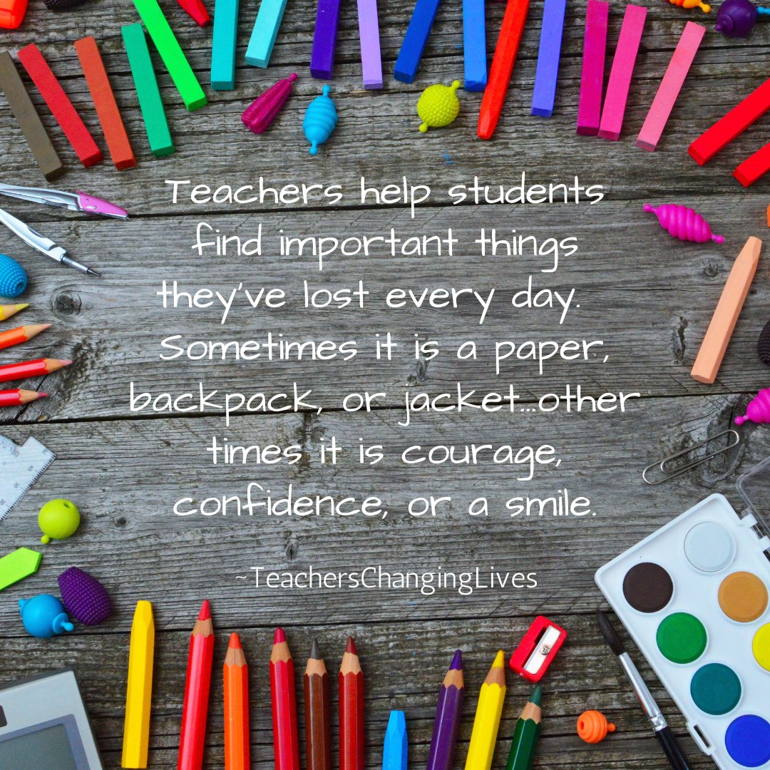 Teachers help students find important things they've lost every day. Sometimes it is a paper, backpack, or jacket...other times it is courage, confidence, or a smile. ~TeachersChangingLives  #MondayMotivation #RSSExtraordinary