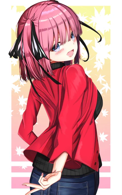 秋服の二乃描いたー!
#五等分の花嫁 #中野ニ乃 #イラスト 