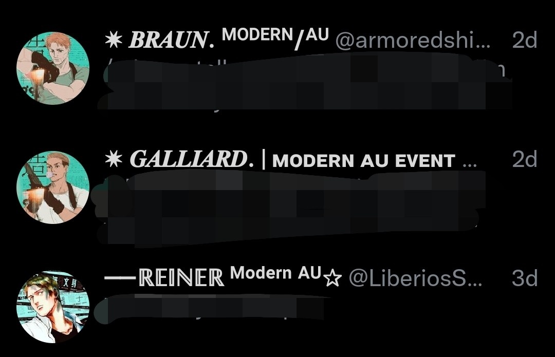 I can never fucking tell the difference between these three 
<a href="/armoredshield/">yeet</a> <a href="/LiberiosJaw/">Porco Galliard (hiatus)</a> <a href="/LiberiosShield/">║✶𝕭𝙧𝙖𝙪⃨𝙣⃨⚟ 鎧 •</a>