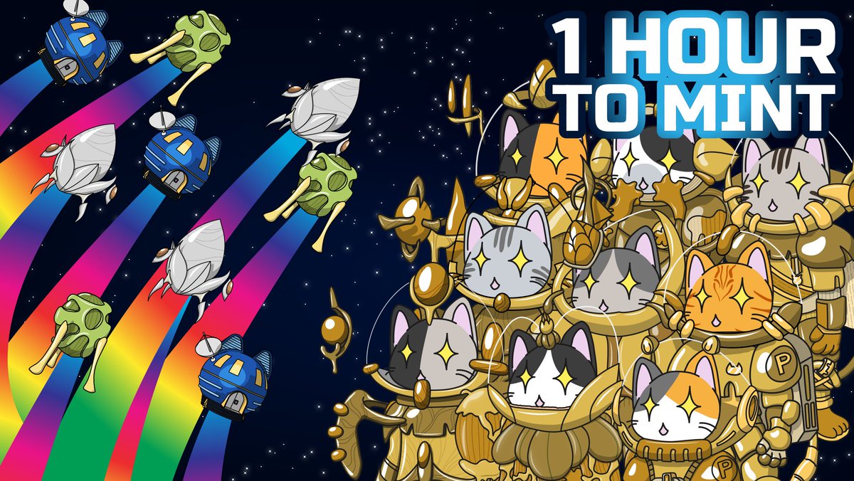 ColonistCat's tweet photo. ⏰ Counting down only “1 hour” to Mint!! 🚀🚀

#CCC #LunaNFT #Mint #NewProfilePic https://t.co/uLtBu4Ymai