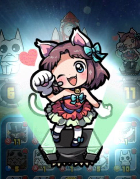 今回のアプデで追加されたスーパースターもねこ、にゃんこ防衛軍側のも