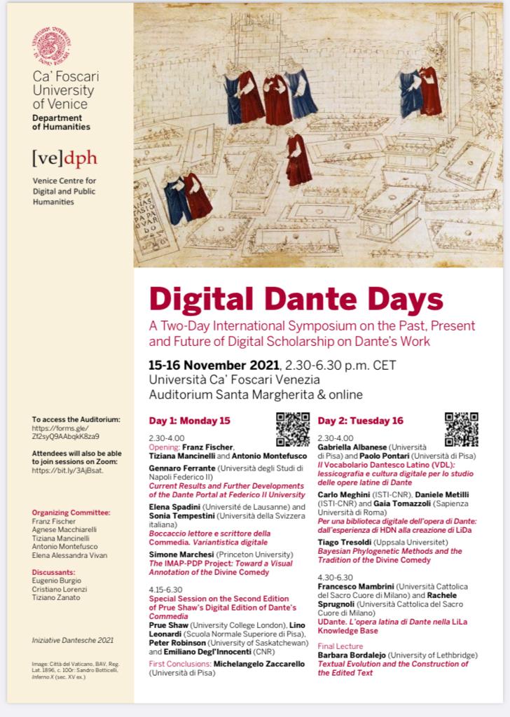 venicedph's tweet photo. 🌿🌿🌿 Today is the day one! Let's the Digital Dante Days started!
See you soon in Venice or online!
Details: https://t.co/qHrcXsPgcY
#digitalhumanities #DigitalDanteDays #VeDPH #dph #cafoscari #digitalphilology #DDD #digitalhumanitiesproject https://t.co/NnAJoP0zKP