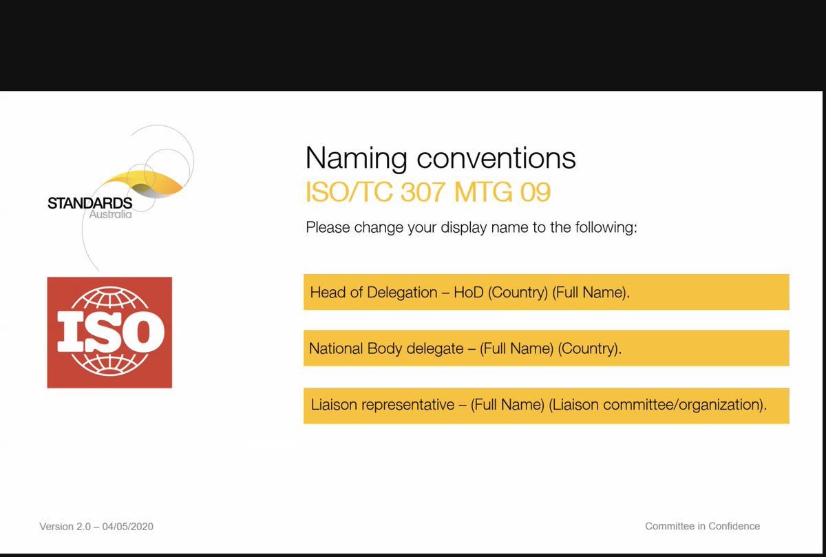gverdian's tweet photo. Looking forward to @isostandards TC 307 Plenary Meeting 9 (virtually).
A full week of meetings to progress blockchain standards with 43 countries and 19 oberserving members attending.
https://t.co/mJUmA9wn2h
#BlockchainISOStandard #TC307 #Standards https://t.co/RyS5cNKxPM