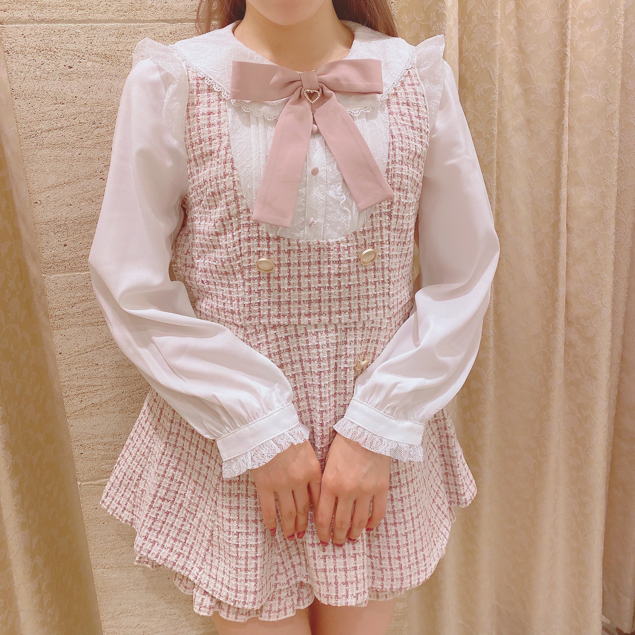 100％の保証 リズリサ LIZLISA 得価定番 ツイードセットアップ風