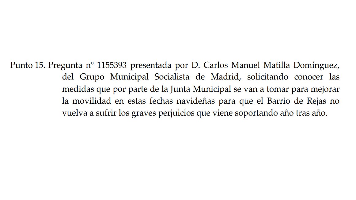 Noviembre 2021
#PlenoSanBlasCanillejas
Pregunta formulada por <a href="/gmpsoesblascani/">Grupo Municipal Socialista San Blas-Canillejas</a> sobre la movilidad en el <a href="/BarrioLasRejas/">Barrio Las Rejas</a>.