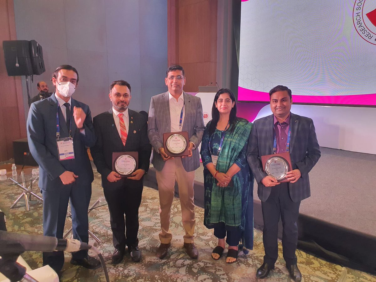 DrBharatsaboo's tweet photo. Humbled and honoured to be a speaker in prestigious MMS AHUJA SYMPOSIUM for Novel research in field of Diabetes at #RSSDI2021
Presented my original research work on CORRELATION OF SYSTOLIC & DIASTOLIC DYSFUNCTION WITH MICROVASCULAR #COMPLICATIONS IN #T2DM.
Thanks @Rssdi_official https://t.co/CnET0C3OEa
