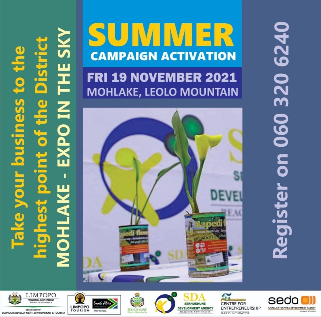 cfe_sekhukhune's tweet image. Here’s a time to showcase your business💼 at Sekhukhune Summer Campaign😎. No matter how big or small, we need your business there!

#GlobalEntrepreneurshipMonth
#BusinessesDevelopment
#SummerCampaign
#Drive
#SekhukhuneCfERI