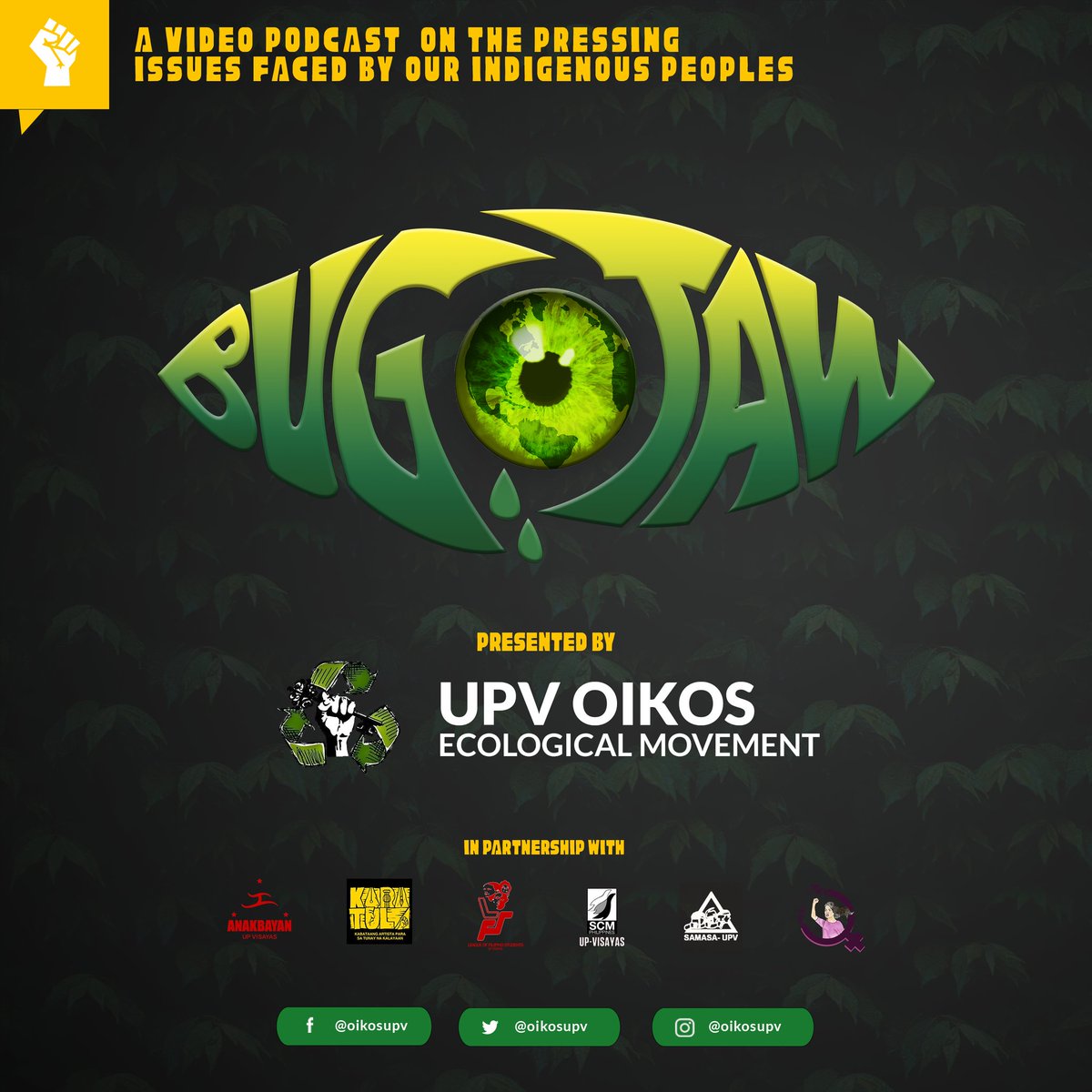oikosupv's tweet photo. Handog ng UPV Oikos Ecological Movement ang BUGTAW! Ito ang aming kauna-unahang video podcast na tatalakay sa mga napapanahong isyu na kinakaharap ng ating mga kapatid na Indigenous Peoples.
Abangan ang unang episode ngayong linggo!
#Bugtaw
#UsapangIP https://t.co/mMS7DqSj9G