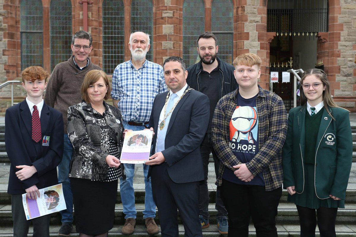 mayordcsdc's tweet photo. My thanks to Deputy Mayor, Cllr Christopher Jackson, who represented the Mayor's office at the launch of a new writing competition in memory of Lyra McKee.

It's heartwarming to see Lyra's memory honoured in such a positive way, celebrating something she herself loved - writing. https://t.co/raPHeeyhh3