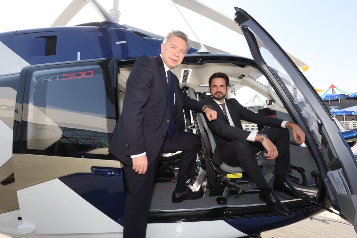 Savback's tweet photo. Aeroter and Savback sign exclusive five-year sales agreement for VRT500 helicopter at Dubai Airshow 2021
Visit our website to read the full press release.
https://t.co/QR5sdA0c8N
#Savback #savbackhelicopters #aeroter #aviationnews #news #vrt #vrt500 #helicopters #rotorcraft https://t.co/5UbvosPHHj