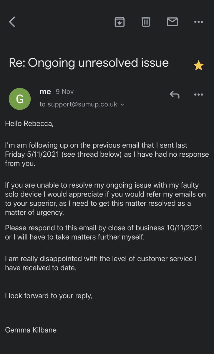 GEM0's tweet photo. @SumUp @BBCWatchdog I am a new business and have never received such horrific support of customer service in my life.  The issue is still unresolved! https://t.co/iIIQfylFpT