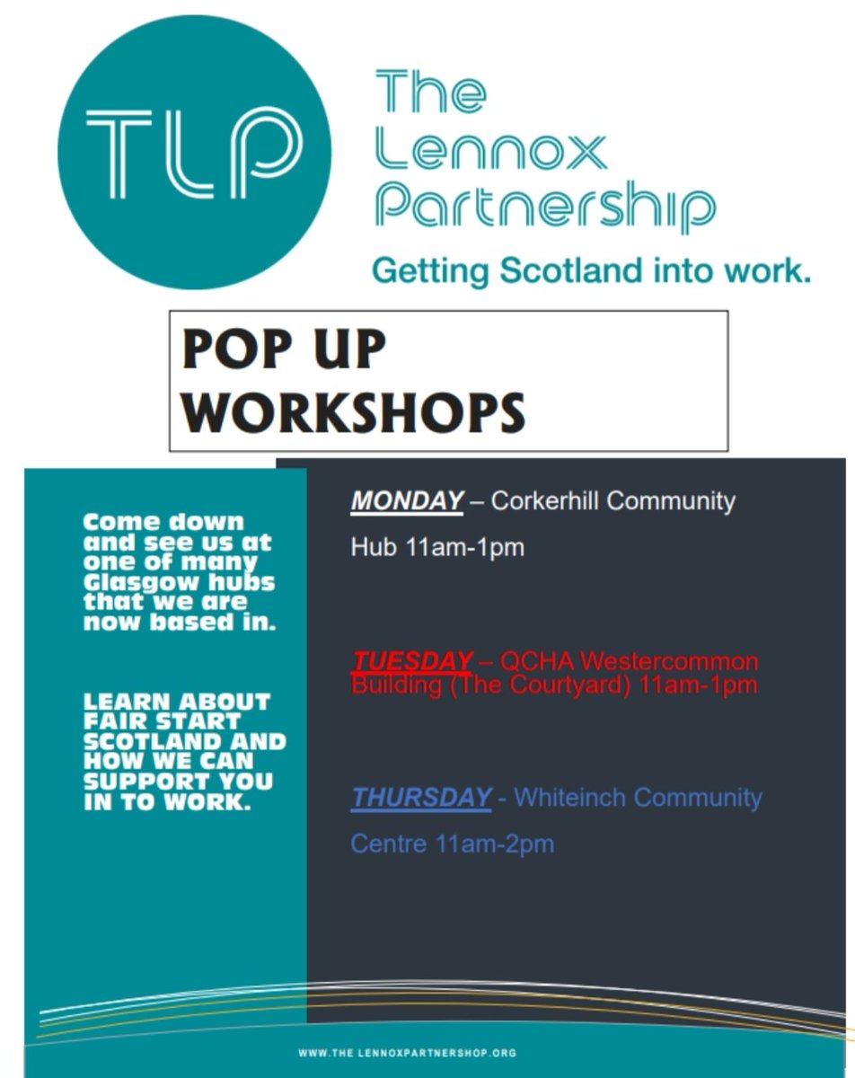 Opportunity for parents and carers to receive up to two years of employment support including help with applications and covering financial costs of travel, uniform and much more.
<a href="/TheLennoxP/">TheLennoxPartnership</a>
<a href="/ClevedenSec42/">Cleveden Secondary School</a>