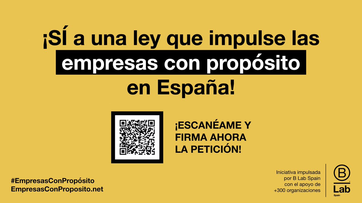ComBoca_'s tweet photo. Desde #Comboca nos acabamos de sumar a la campaña para pedir al Gobierno una ley que reconozca las #EmpresasConPropósito 💪🌍
¿Y vosotros? ¿Aún no habéis firmado? Podéis sumaros como empresa o a título individual
¡Escanea el QR o entra en 👉 https://t.co/LZSquyYKyQ https://t.co/Cjnm1vPwXF