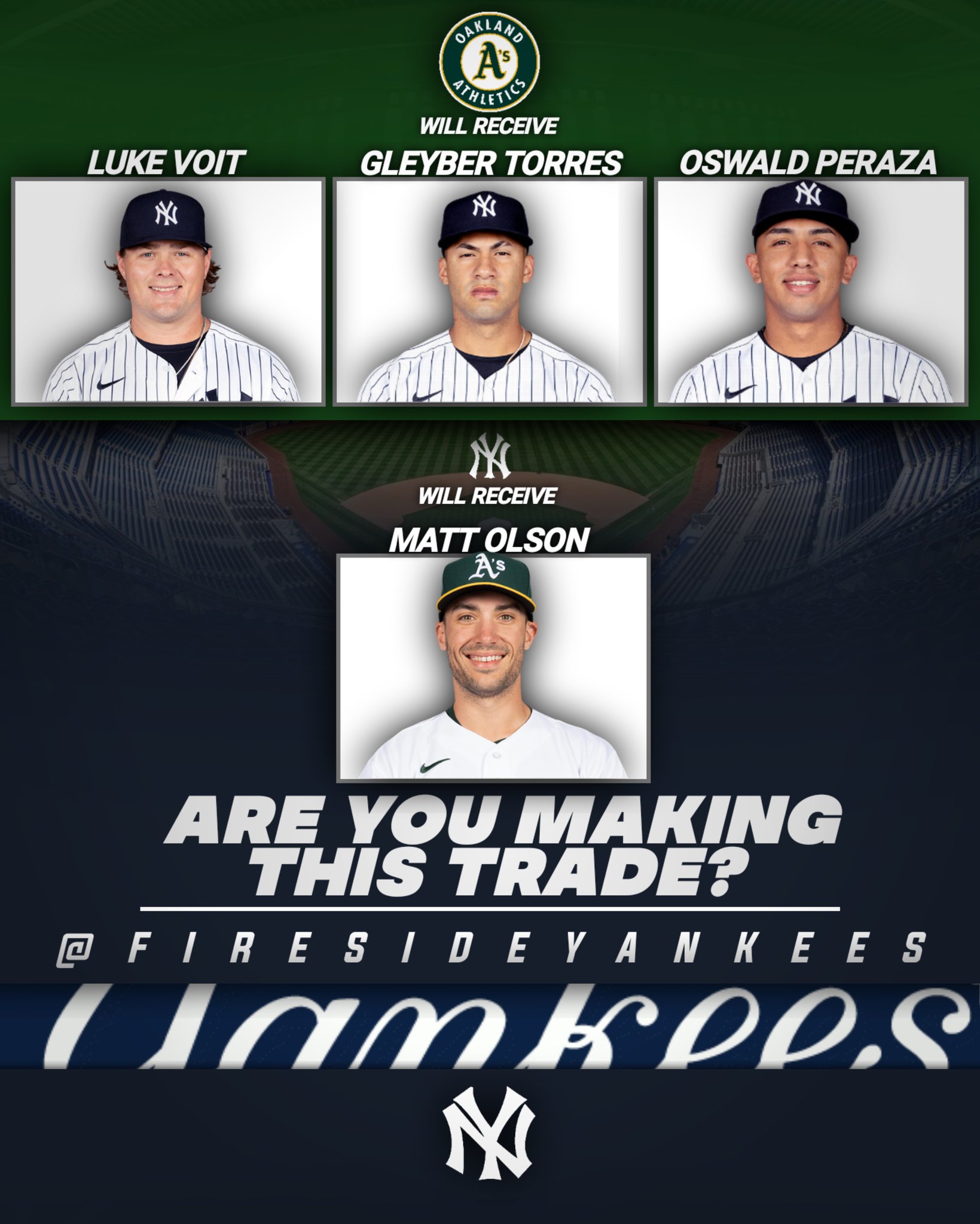 Fireside Yankees on X: You pulling the trigger on this Mock Trade