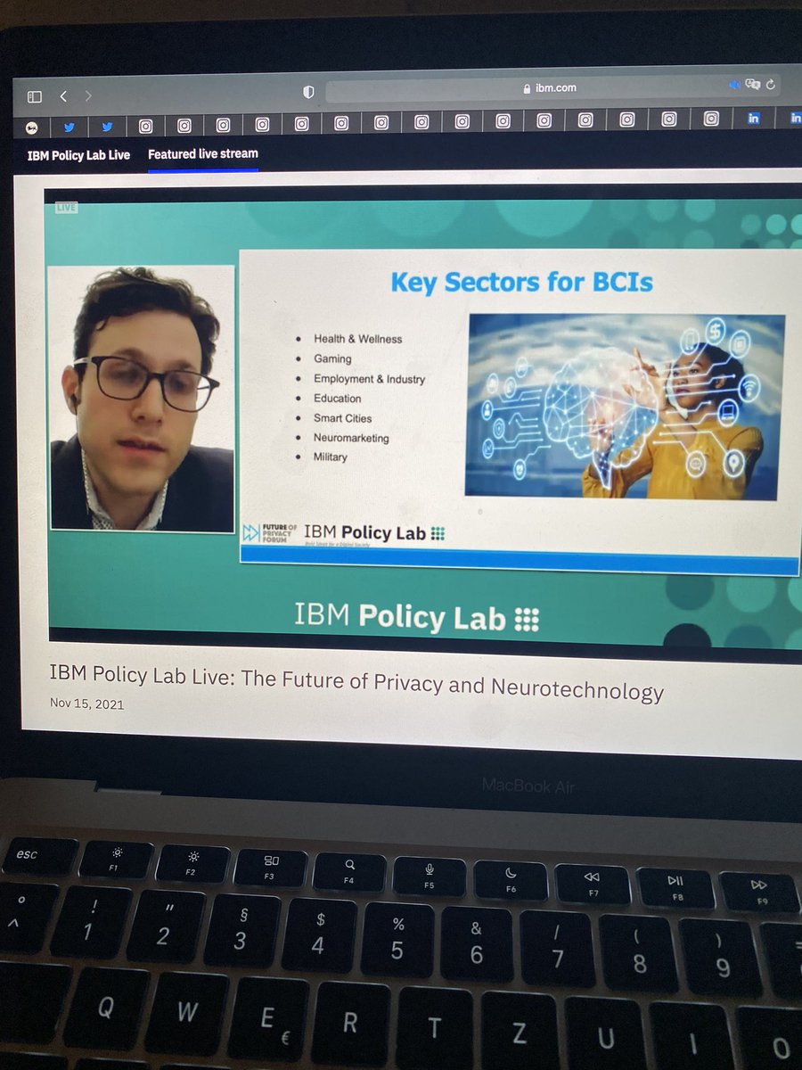 KatrinCecile's tweet photo. Key Sectors for #BCI, risks & open questions, presented by @Josh_A_New @IBM #ibmpolicylab
#privacy #neurotech https://t.co/wxMkRCxwtA