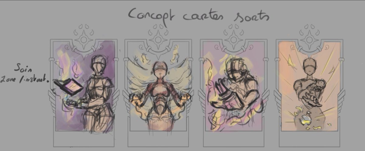 DeckDefense's tweet photo. Avancement des concepts de cartes de sorts du jeu 
#concept #cards #conceptart #game #videogame https://t.co/3rAVJi0Zab