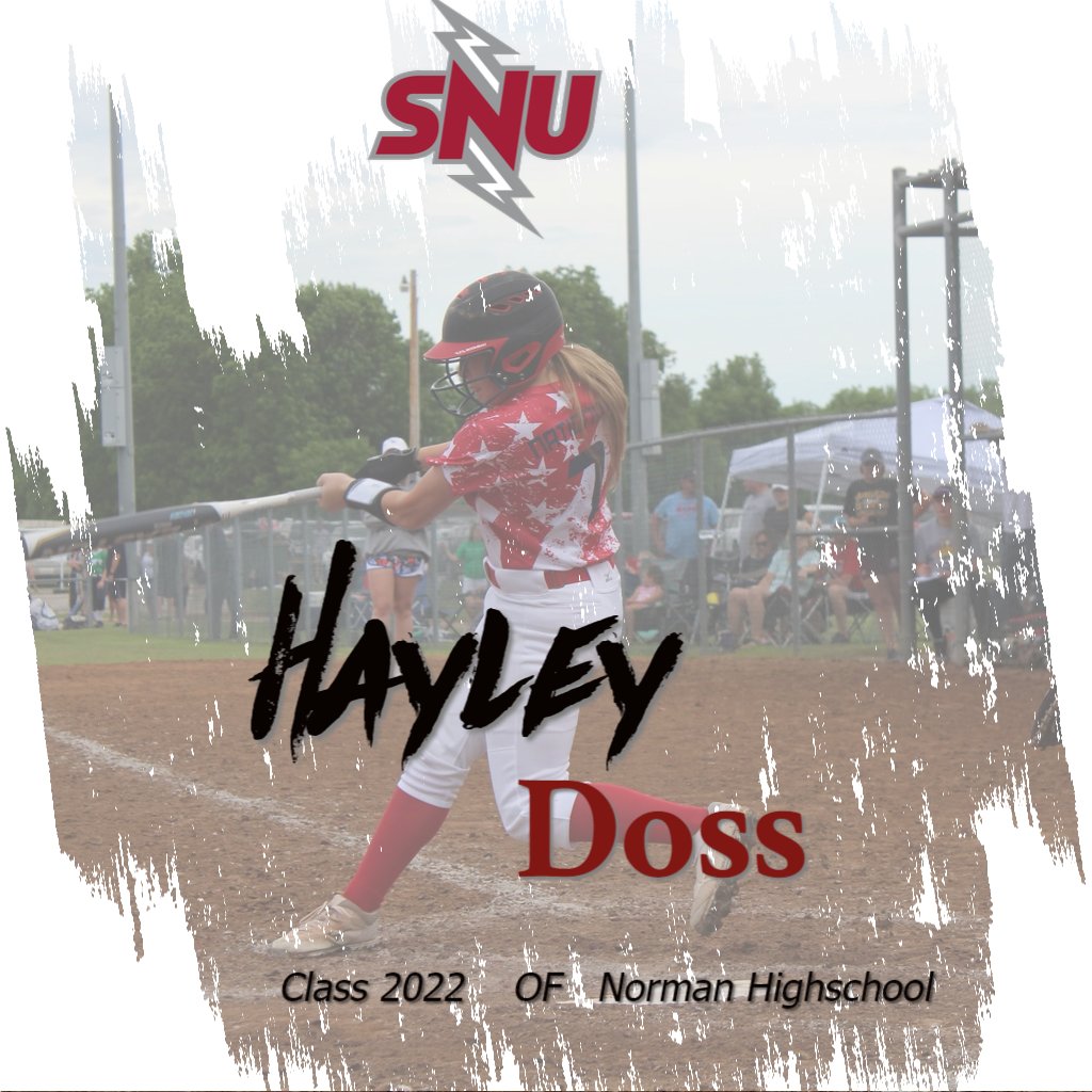 SNUSoftball's tweet photo. Storm softball family Welcomes Hayley Doss! Hayley is a outfield from Norman High school. #22class #Boltsup #HTR @hayleydoss https://t.co/ot7sTPqoCP