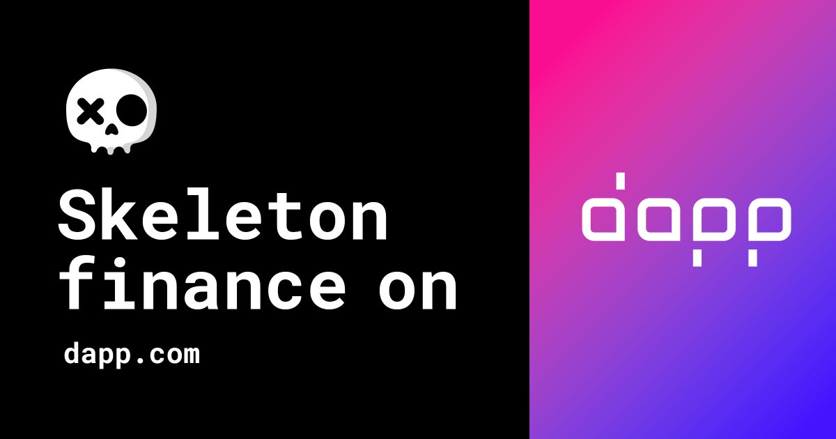 ☠️ Skeleton.finance has been added to <a href="/dapp_com/">Dapp.com</a> 

You can Follow and Rate us here: dapp.com/app/skeleton-f…

#SkeletonFinance #SKULL $SKULL $FTM <a href="/FantomFDN/">Fantom Opera</a>