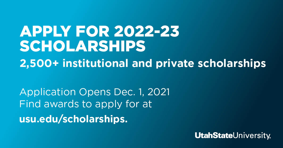 USUAggies's tweet photo. There are more than 2,500 scholarship options at USU, and many go unclaimed each year. Don't be that person. Apply for yours on Dec. 1 at https://t.co/39hGYjiqtW. 💰 #USUAggies https://t.co/73h6DCxwEO