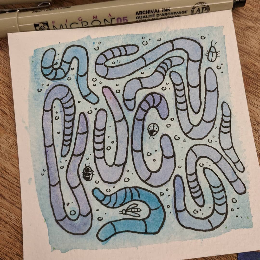 dweebdraws's tweet photo. Greetings! I am broke and willing to trade my art services for money!  This is great news for anyone who ever though "god I wish I had a watercolor painting of a bunch of worms spelling out the word 'fuck'". I am also skilled at drawing sock puppets and people! https://t.co/NDsnd4tkZW