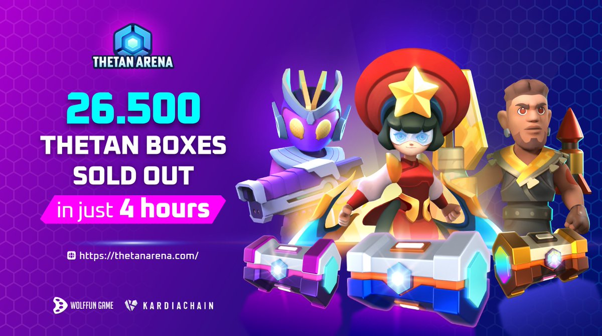 ⚠️ SOLD OUT! Thetan Boxes in #ThetanArena's marketplace is already sold out.
It is amazing to see that all 26,500 #ThetanBoxes were sold out in just 04 HOURS.
Congratulations to #Thetanians who have owned Thetan Boxes!