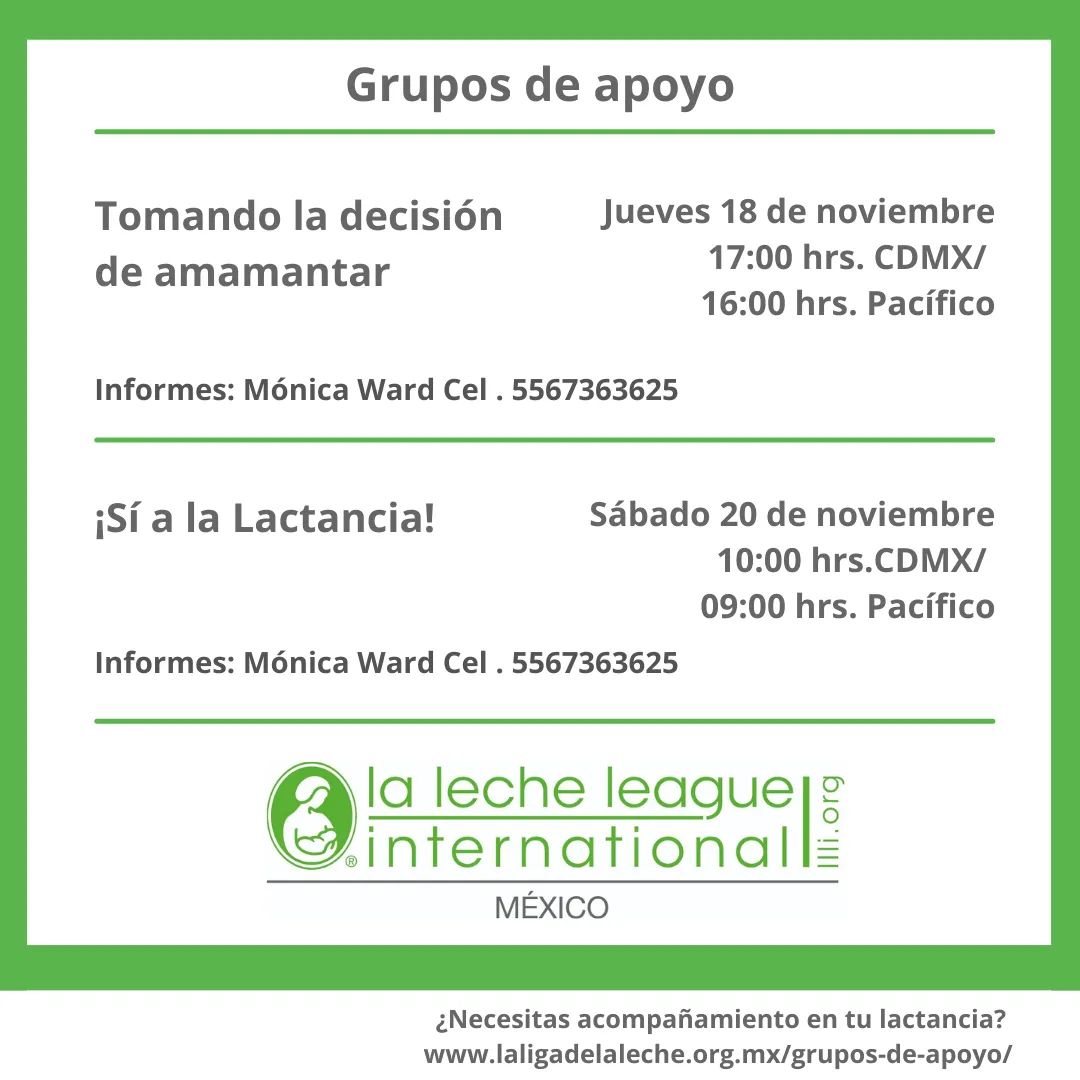LigaDeLaLecheMX's tweet photo. Grupos de apoyo

https://t.co/AfL551IsME https://t.co/R9VJXeXf6y