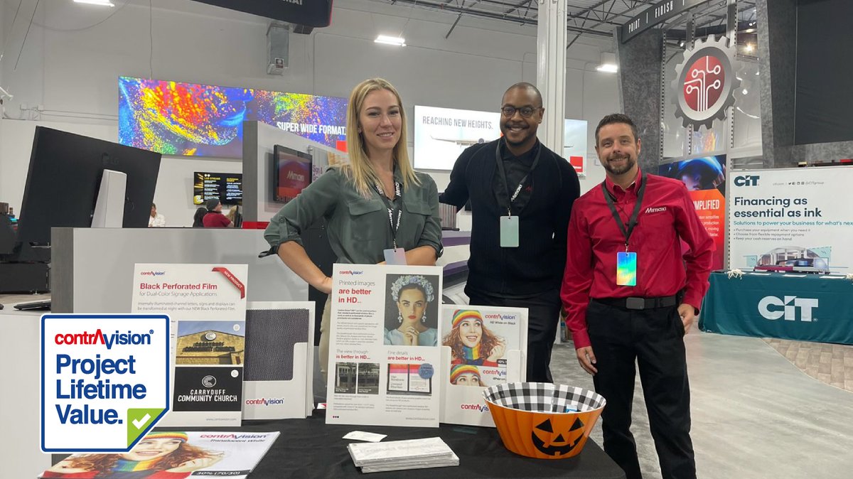 Contra_Vision's tweet photo. Emily Huynh, Contra Vision's Southeastern Regional Business Development Executive, recently attended the Mimaki Showcase in Atlanta to talk about our UV compatible films.
Read about it on our website:
https://t.co/oPA8R9twnw
#contravision #windowperf #uvprinting https://t.co/uQRhOcKrQI