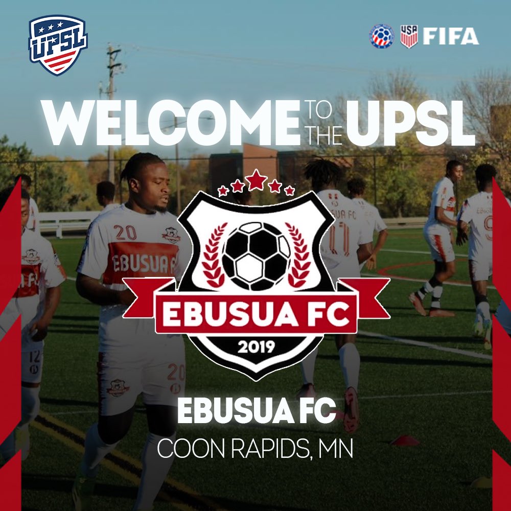 The United Premier Soccer League is excited to announce that Ebusua FC has joined the league. Based in Coon Rapids, MN the club will compete in the UPSL’s Midwest - West Premier Division.

#UPSL #minnesota