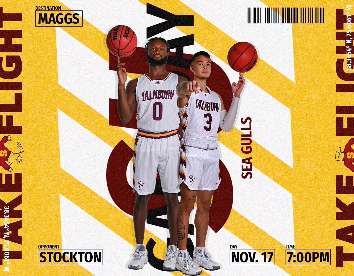 SalisburyMBK's tweet photo. We are back for some more exciting action here at The Nest! 

⏰- Wednesday, Nov. 17 @ 7:00pm
🆚- Stockton
📍- Maggs Physical Activities Center

#W1N #SU🏀 https://t.co/cmPyzJasRq