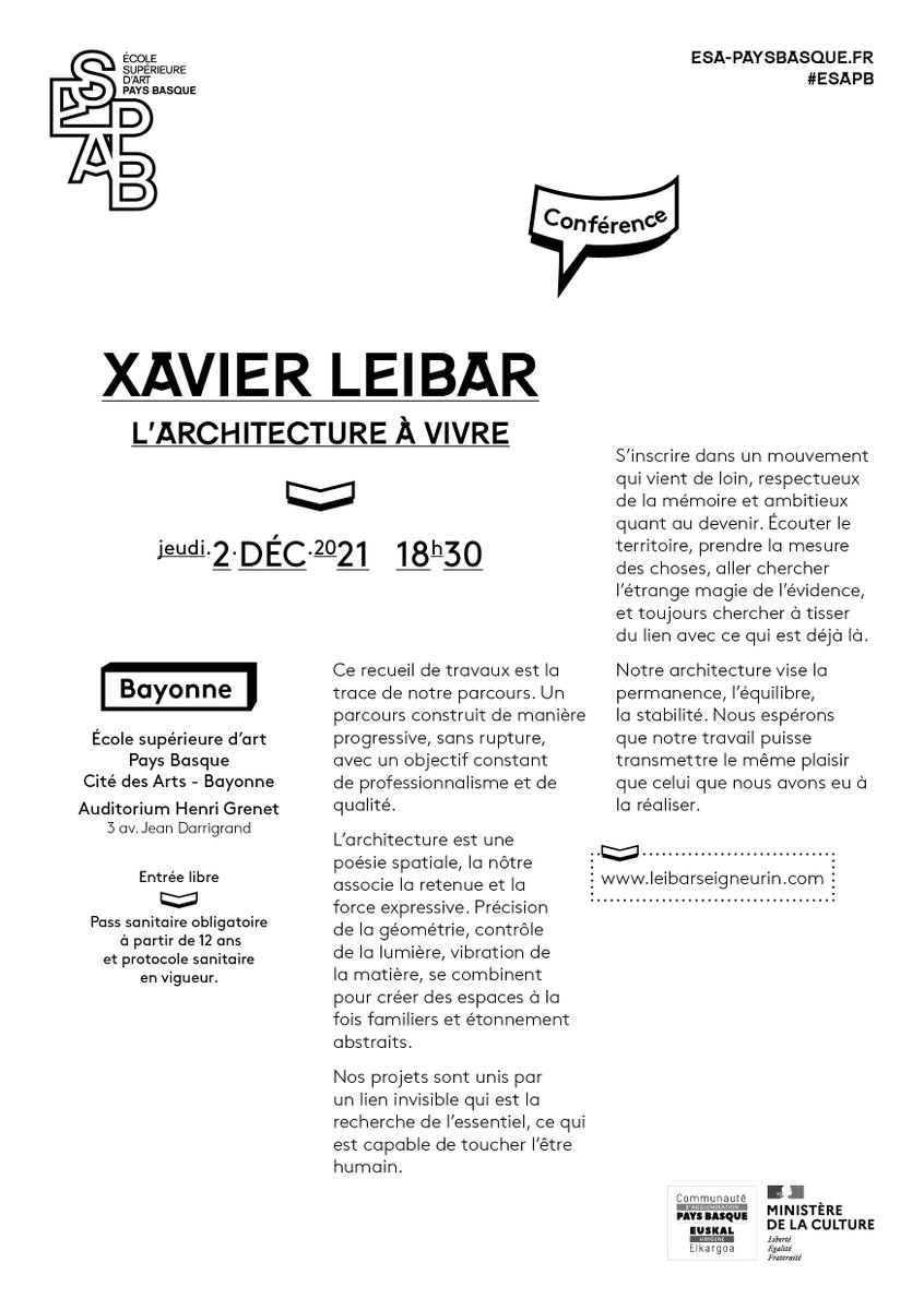 ESAPB - École supérieure d'art Pays Basque tweet media