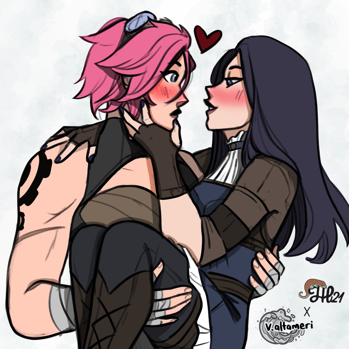 collab with @happylizard21 for #piltoversfinestmonth :)))
i did the line art and they colored it in!!! LOOK HOW AMAZING THE COLORS ARE ISTG

if they dont kiss in act 3 then haha im :) gonna lose my shit

#ARCANE #ArcaneArt #vicait #vi #caitlyn #piltoversfinest #leagueoflesbians