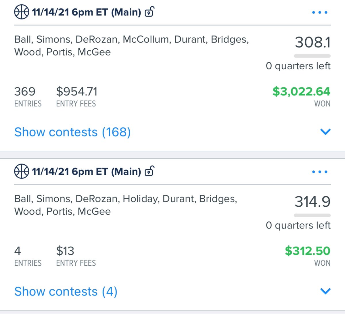 DFS__Oracle's tweet photo. $40,000 in withdrawals this week from NBA, NFL, and NHL on all 3 sites!

I’ll select one person who retweets and tags a friend in the DFS community to win $250 cash. https://t.co/lmBVzt5cBK