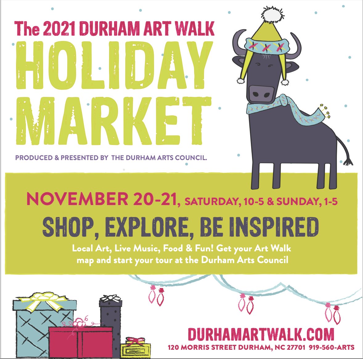 DurhamArts's tweet photo. Our old friends over at @follow_theloop have always had our backs, and Art Walk is no exception! Thank you for the sponsorship and creativity, Loopies; we heart you! https://t.co/vdq5ko1Dul