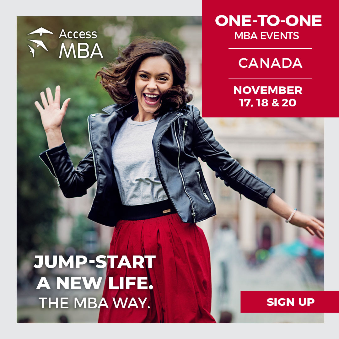WESCanada's tweet photo. Join @AccessMBA events this week. Attend MBA One-to-One events (virtual or in-person) in Canada on November 17, 18, and 20 to meet with representatives from top business schools in Canada: https://t.co/qA81lgCpWr https://t.co/vddfUm8165